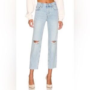 RAILS / ATWATER SLOUCHY STRAIGHT JEANS / FADED BLUE DISTRESSED / SIZE 26